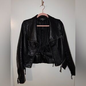 Lulu's Black Leather Jacket for Women
